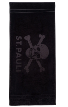 FC St. Pauli - Badehandtuch Totenkopf schwarz